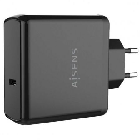 Aisens Cargador de Pared USB-C 60W PD3.0 QC3.0 Negro ASCH-1PD60-BK